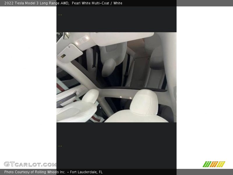 Pearl White Multi-Coat / White 2022 Tesla Model 3 Long Range AWD