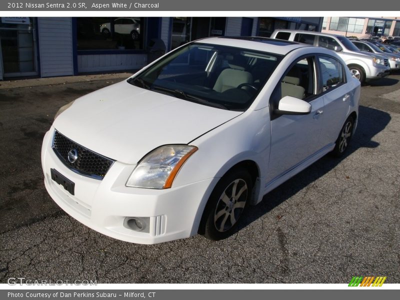 Aspen White / Charcoal 2012 Nissan Sentra 2.0 SR