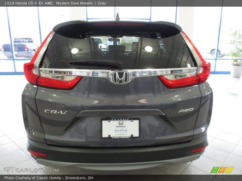 Modern Steel Metallic / Gray 2019 Honda CR-V EX AWD