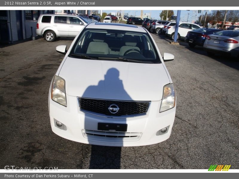 Aspen White / Charcoal 2012 Nissan Sentra 2.0 SR