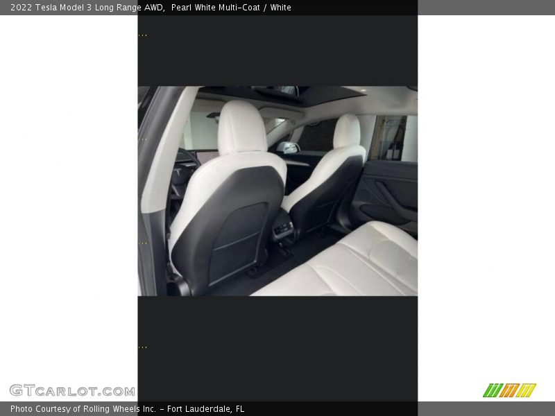 Pearl White Multi-Coat / White 2022 Tesla Model 3 Long Range AWD