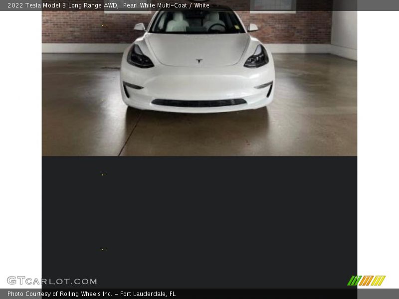 Pearl White Multi-Coat / White 2022 Tesla Model 3 Long Range AWD