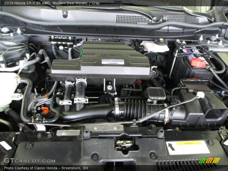 Modern Steel Metallic / Gray 2019 Honda CR-V EX AWD