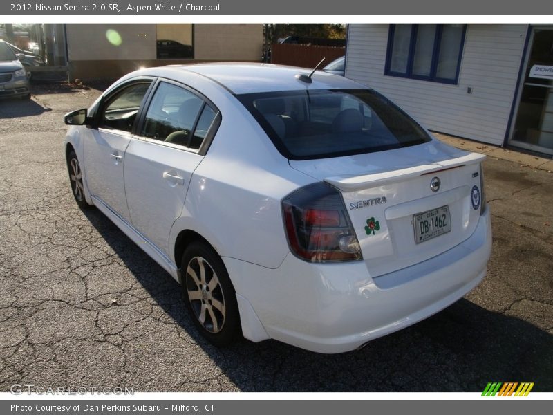 Aspen White / Charcoal 2012 Nissan Sentra 2.0 SR