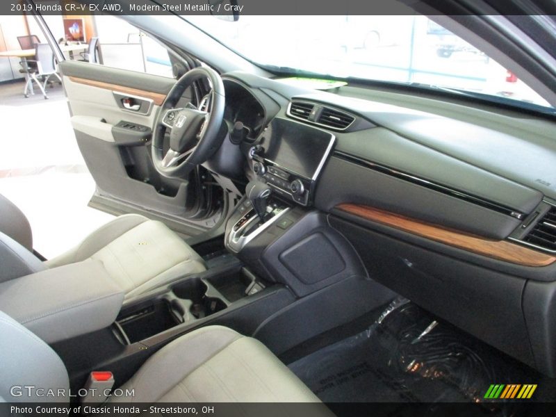 Modern Steel Metallic / Gray 2019 Honda CR-V EX AWD