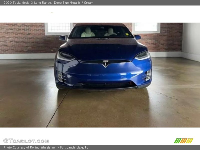 Deep Blue Metallic / Cream 2020 Tesla Model X Long Range