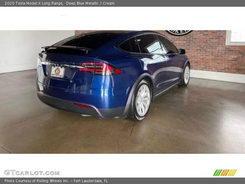Deep Blue Metallic / Cream 2020 Tesla Model X Long Range