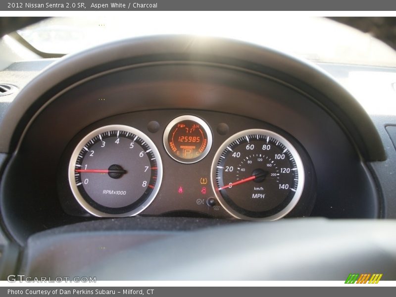 Aspen White / Charcoal 2012 Nissan Sentra 2.0 SR