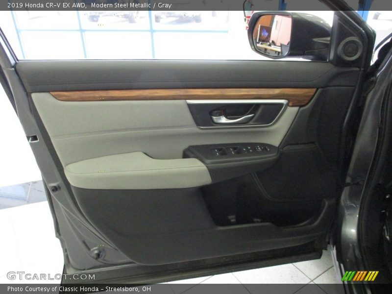 Modern Steel Metallic / Gray 2019 Honda CR-V EX AWD