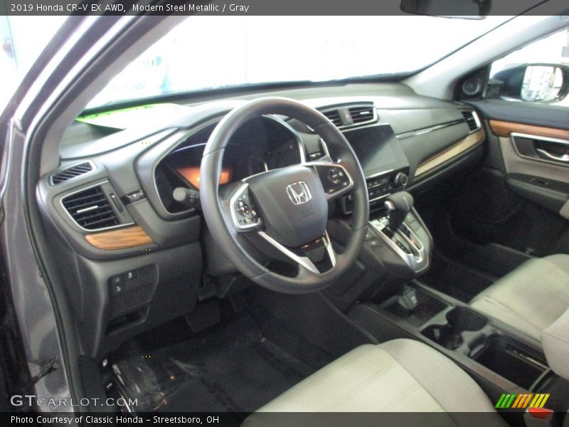Modern Steel Metallic / Gray 2019 Honda CR-V EX AWD