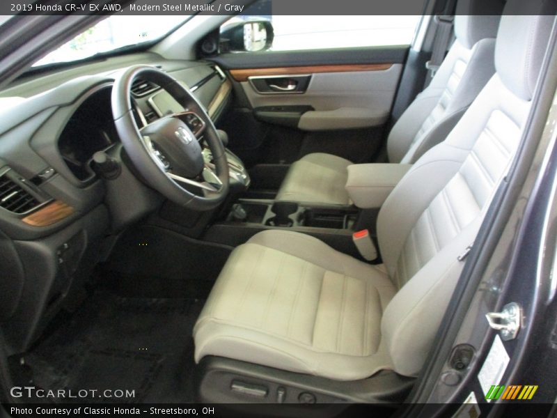 Modern Steel Metallic / Gray 2019 Honda CR-V EX AWD