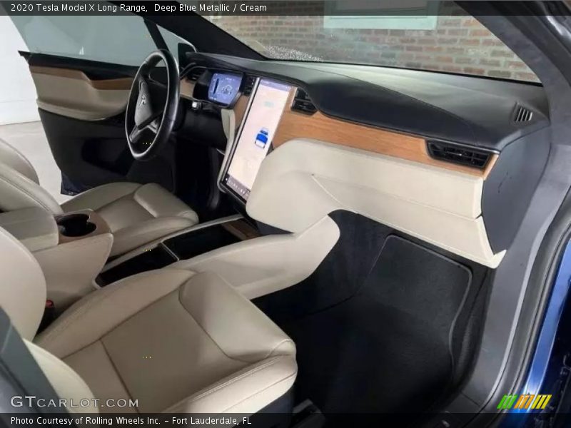 Deep Blue Metallic / Cream 2020 Tesla Model X Long Range