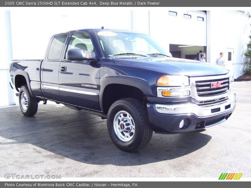 Deep Blue Metallic / Dark Pewter 2005 GMC Sierra 2500HD SLT Extended Cab 4x4