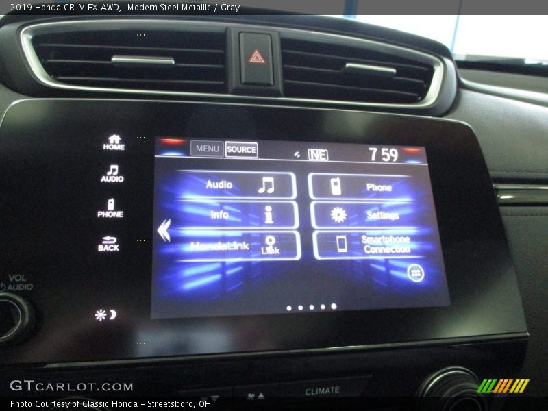 Modern Steel Metallic / Gray 2019 Honda CR-V EX AWD