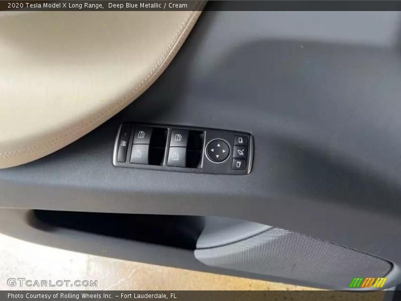 Deep Blue Metallic / Cream 2020 Tesla Model X Long Range