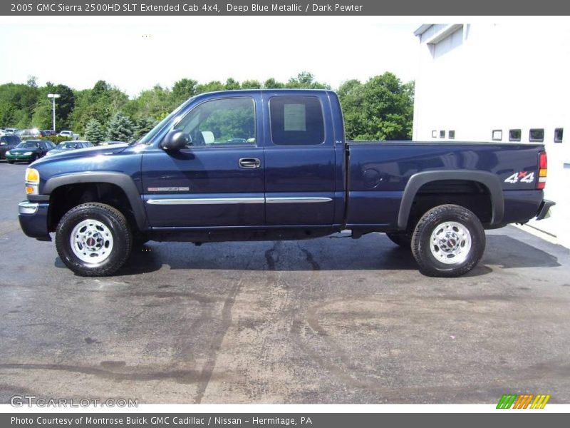 Deep Blue Metallic / Dark Pewter 2005 GMC Sierra 2500HD SLT Extended Cab 4x4
