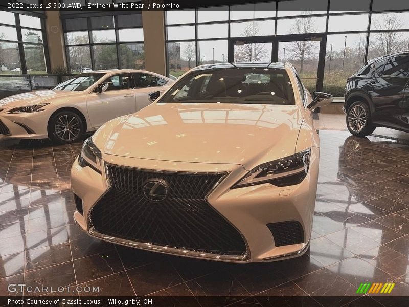 Eminent White Pearl / Palomino 2022 Lexus LS 500 AWD