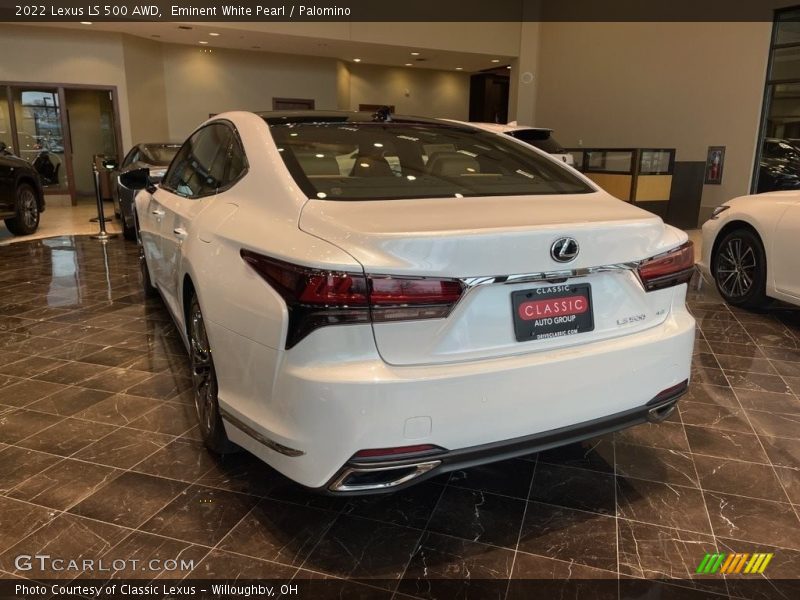 Eminent White Pearl / Palomino 2022 Lexus LS 500 AWD