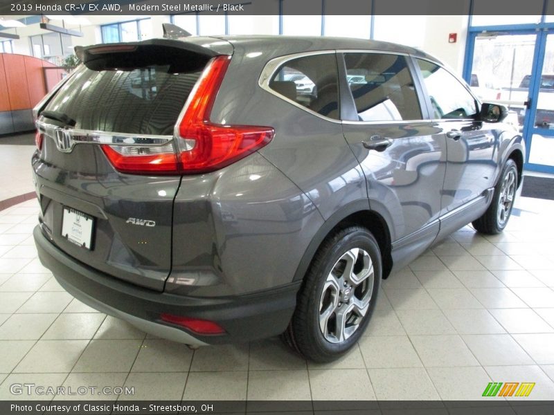 Modern Steel Metallic / Black 2019 Honda CR-V EX AWD
