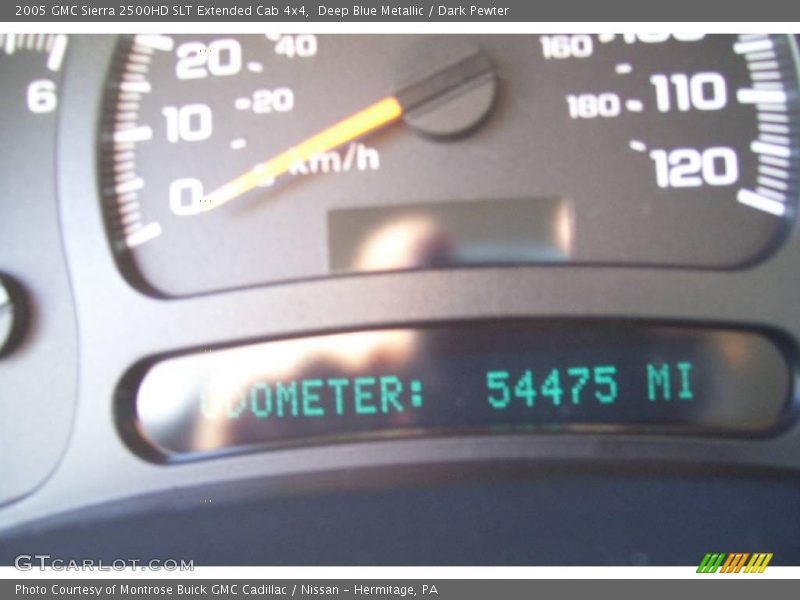 Deep Blue Metallic / Dark Pewter 2005 GMC Sierra 2500HD SLT Extended Cab 4x4