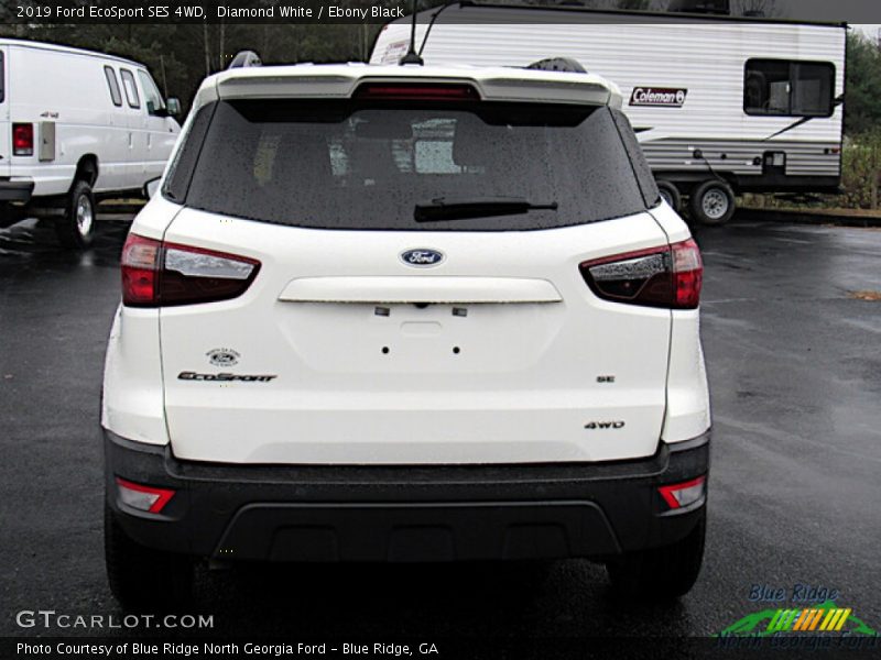 Diamond White / Ebony Black 2019 Ford EcoSport SES 4WD