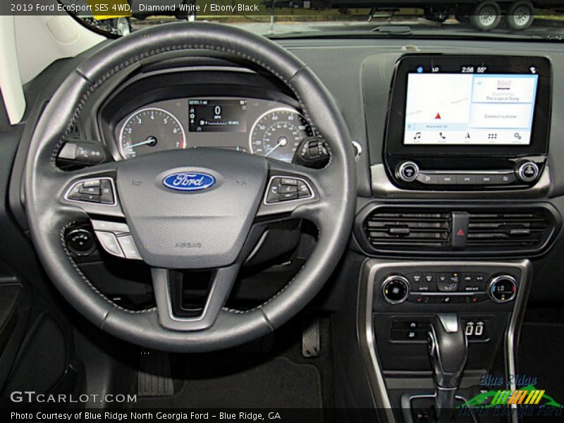 Diamond White / Ebony Black 2019 Ford EcoSport SES 4WD