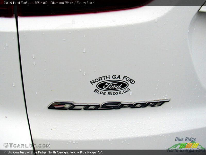 Diamond White / Ebony Black 2019 Ford EcoSport SES 4WD