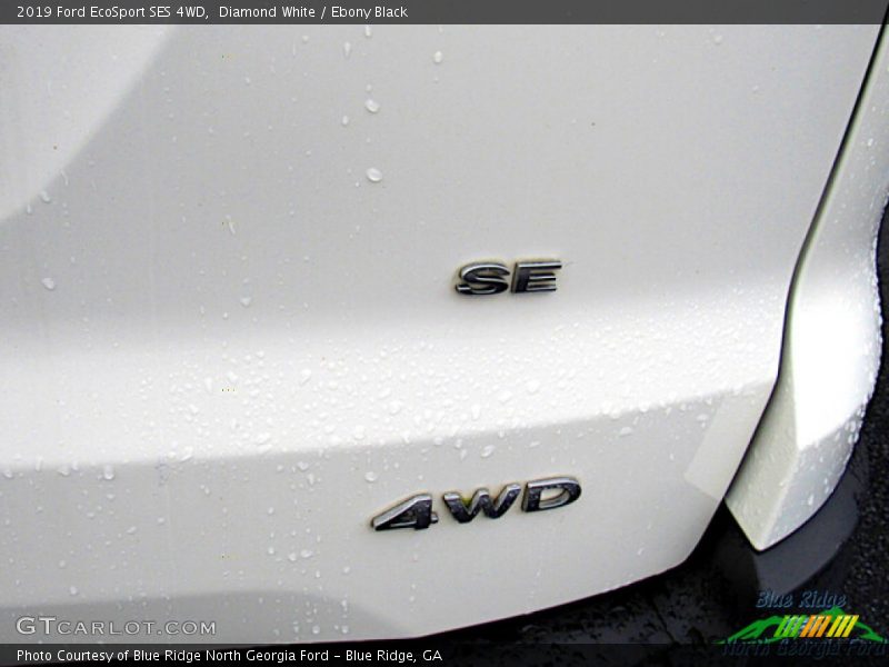 Diamond White / Ebony Black 2019 Ford EcoSport SES 4WD