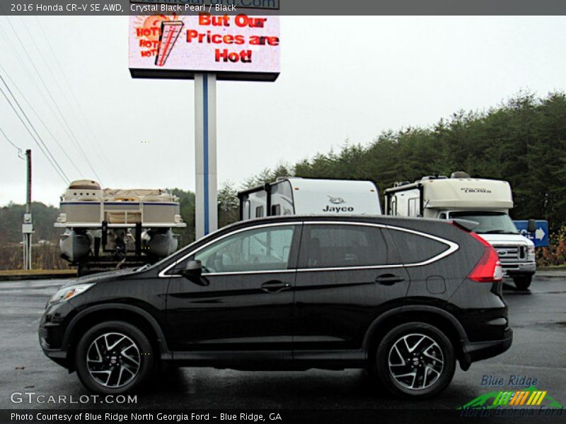 Crystal Black Pearl / Black 2016 Honda CR-V SE AWD