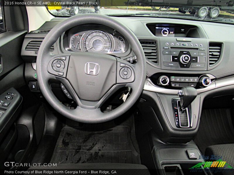 Crystal Black Pearl / Black 2016 Honda CR-V SE AWD