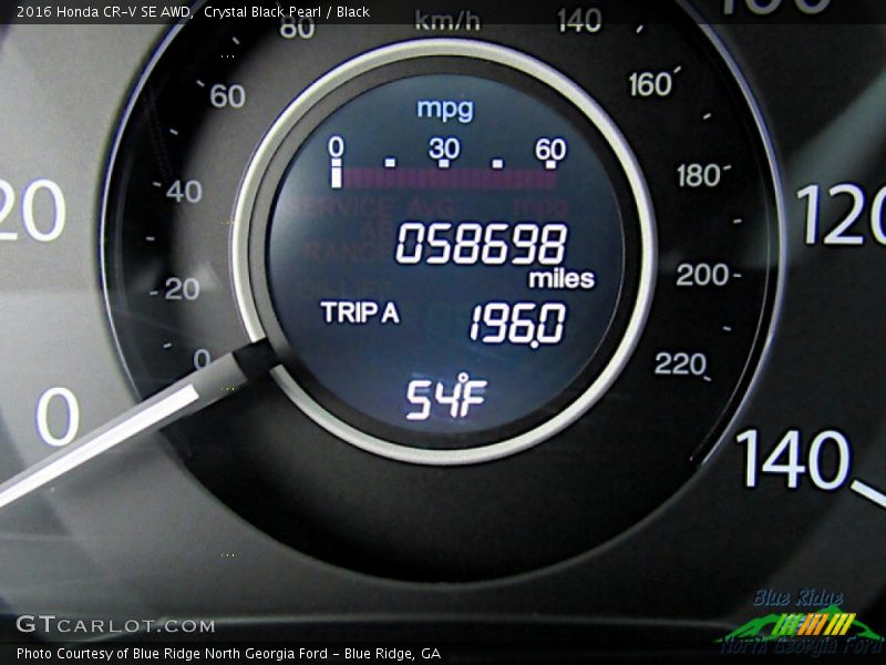 Crystal Black Pearl / Black 2016 Honda CR-V SE AWD
