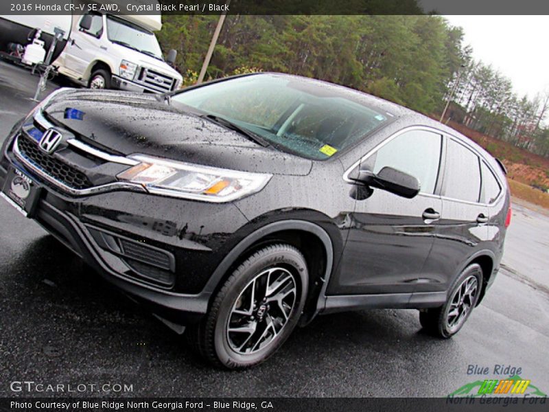 Crystal Black Pearl / Black 2016 Honda CR-V SE AWD