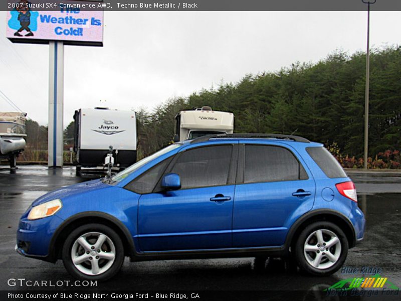 Techno Blue Metallic / Black 2007 Suzuki SX4 Convenience AWD