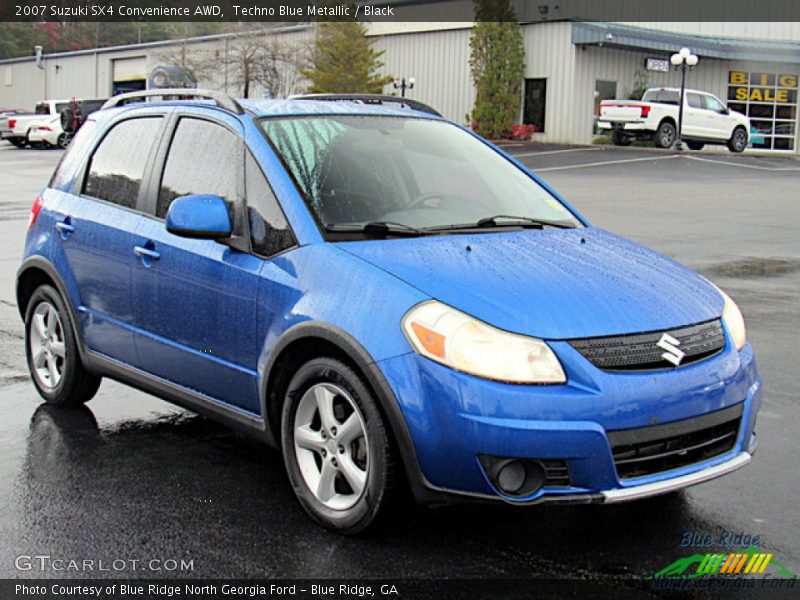 Techno Blue Metallic / Black 2007 Suzuki SX4 Convenience AWD