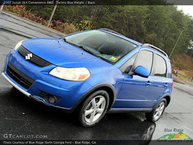 Techno Blue Metallic / Black 2007 Suzuki SX4 Convenience AWD