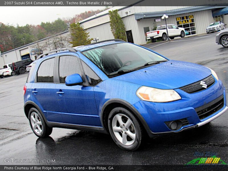 Techno Blue Metallic / Black 2007 Suzuki SX4 Convenience AWD