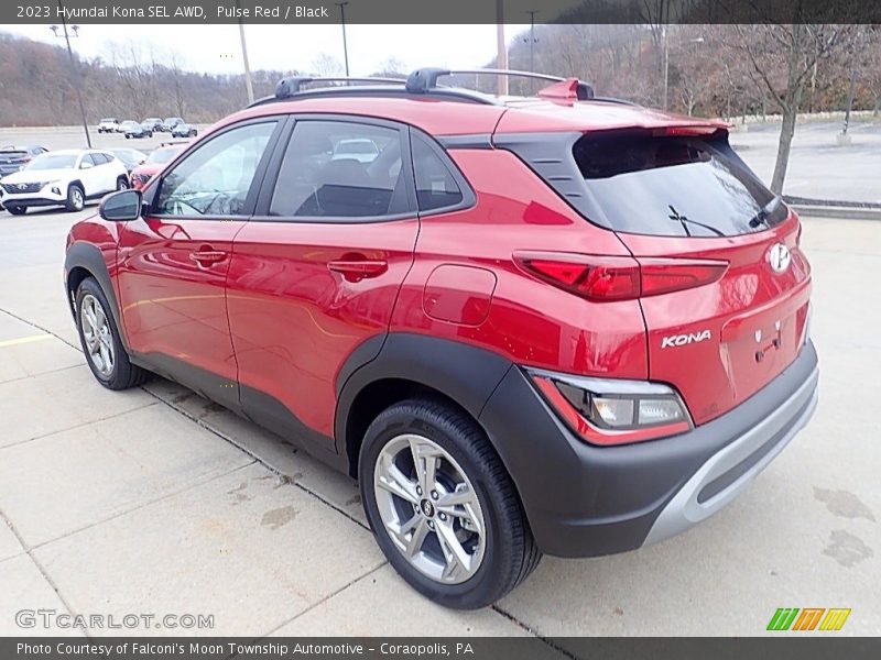 Pulse Red / Black 2023 Hyundai Kona SEL AWD