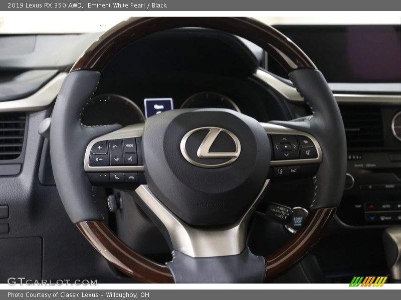 Eminent White Pearl / Black 2019 Lexus RX 350 AWD