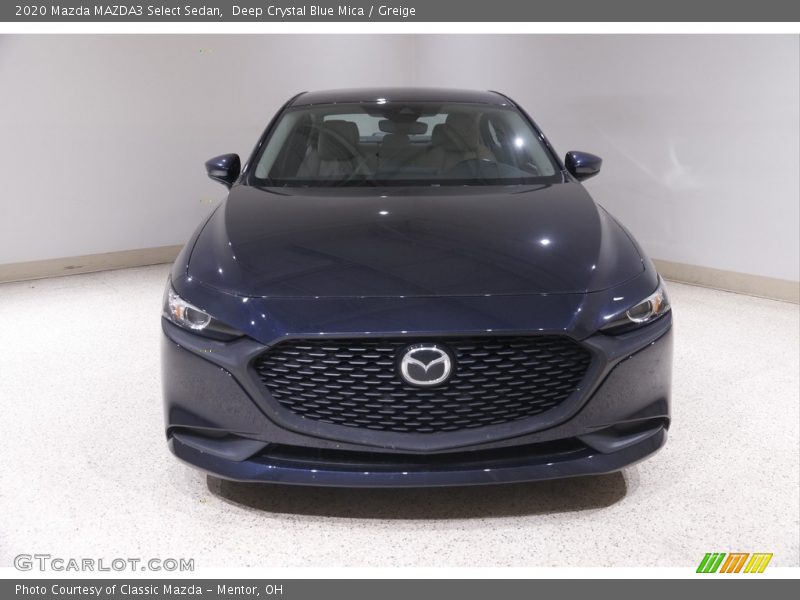 Deep Crystal Blue Mica / Greige 2020 Mazda MAZDA3 Select Sedan