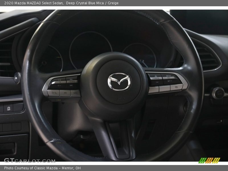 Deep Crystal Blue Mica / Greige 2020 Mazda MAZDA3 Select Sedan