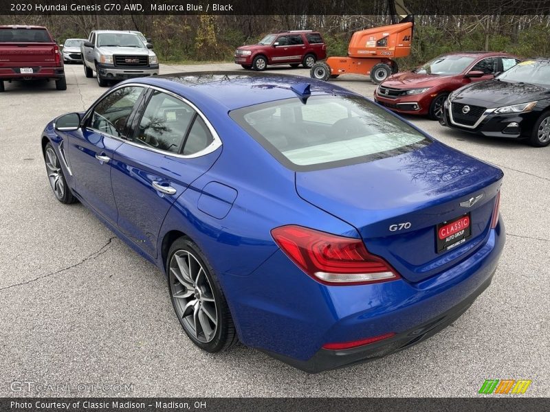 Mallorca Blue / Black 2020 Hyundai Genesis G70 AWD