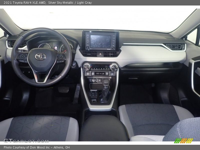 Silver Sky Metallic / Light Gray 2021 Toyota RAV4 XLE AWD
