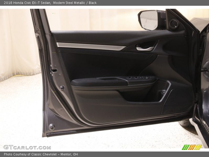 Modern Steel Metallic / Black 2018 Honda Civic EX-T Sedan