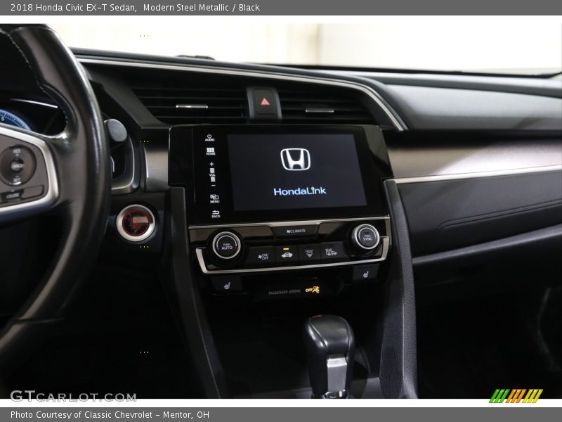 Modern Steel Metallic / Black 2018 Honda Civic EX-T Sedan