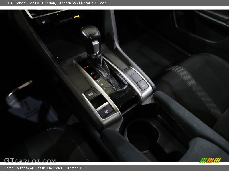 Modern Steel Metallic / Black 2018 Honda Civic EX-T Sedan