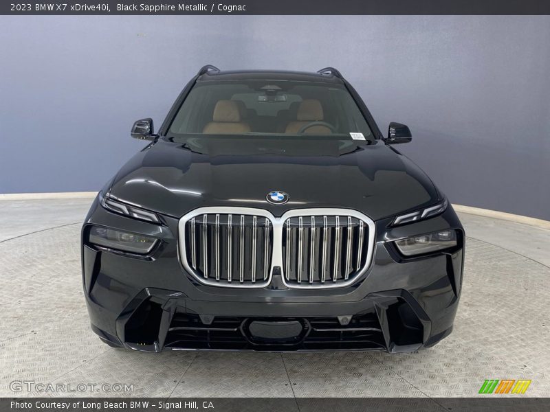 Black Sapphire Metallic / Cognac 2023 BMW X7 xDrive40i