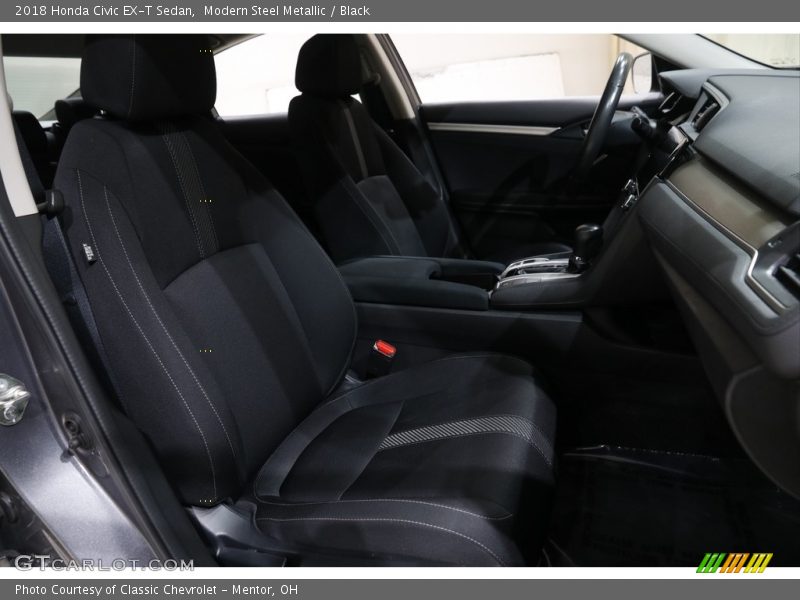 Modern Steel Metallic / Black 2018 Honda Civic EX-T Sedan