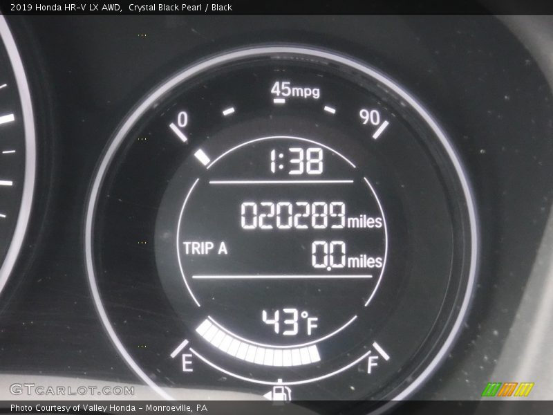 Crystal Black Pearl / Black 2019 Honda HR-V LX AWD