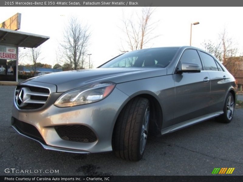 Palladium Silver Metallic / Black 2015 Mercedes-Benz E 350 4Matic Sedan