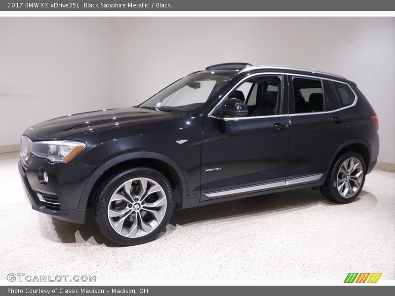 Black Sapphire Metallic / Black 2017 BMW X3 xDrive35i